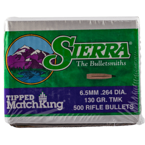 Sierra 6.5mm 130gr Tipped MatchKing Projectiles 500/Box