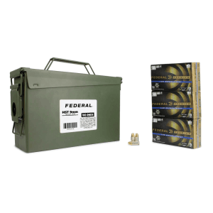 Federal Premium HST 9mm 124 Gr +P JHP 300 Rounds in Heavy Duty Ammo Can