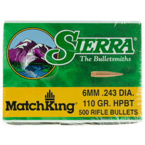 Sierra Bullets MatchKing 6mm 110 Gr Hollow Point Boat Tail