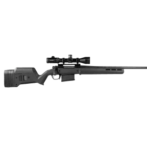 Magpul MAG483BLK Hunter 700 Stock Fixed with Aluminum Bedding Adjustable Comb Black Synthetic for Remington 700 LA