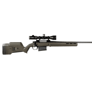 Magpul MAG483ODG Hunter 700 Stock Fixed with Aluminum Bedding Adjustable Comb OD Green Synthetic for Remington 700 LA