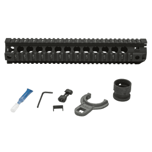 BCM QRF12556BLK QRF 12 FreeFloating Style Made of Aluminum with Black Anodized Finish Picatinny Rail for ARPlatform