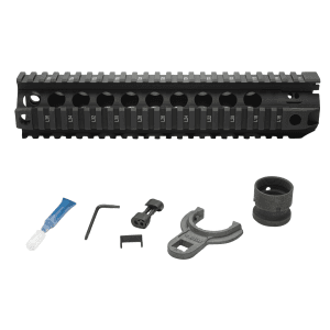 BCM QRF10556BLK QRF Handguard 10 FreeFloating Style Made of Aluminum with Black Anodized Finish Picatinny Rial for ARPlatform
