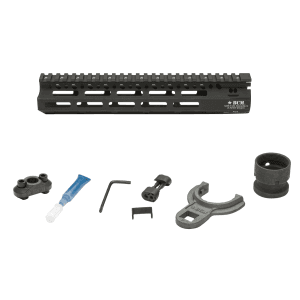 BCM MCMR10556BLK BCMGunfighter MCMR 10 MLOK FreeFloating Style Made of Aluminum with Black Anodized Finish for ARPlatform