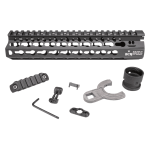 BCM KMRA9556BK KMR Alpha Handguard 9 Keymod Style Made of Aluminum with Black Anodized Finish for AR15