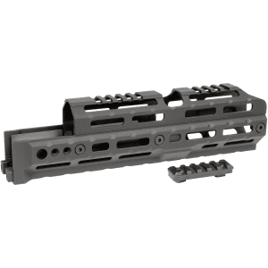 Midwest Industries MIAKALPHA100 Alpha Dropin Aluminum Black Hardcoat Anodized 5 Slot Picatinny Rail AKPlatform 10 Long Compatible wMLOK
