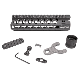 BCM KMRA7556BK KMR Alpha Handguard 7 Keymod Style Made of Aluminum with Black Anodized Finish for AR15