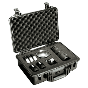 Pelican 1500 Protector Case Foam Padlock Black Polypropylene