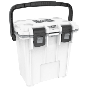 Pelican Elite 20QT Cooler Secure Latch Polypropylene White Gray