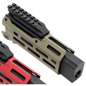 Strike Industries CEVOHG6FDE Strike 6 MLok Flat Dark Earth Aluminum with Faux Suppressor for CZ Scorpion EVO 7.72 Barrel Length