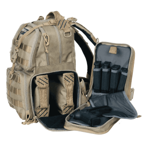 GPS Bags Tactical Tan Range Bag with YKK Zipper for 3 Handguns T1612BPT