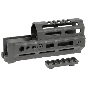 Midwest Industries MIAKALPHA6 Alpha Dropin Aluminum Black Hardcoat Anodized 5 Slot Picatinny Rail AKPlatform 6 Long Compatible wMLOK