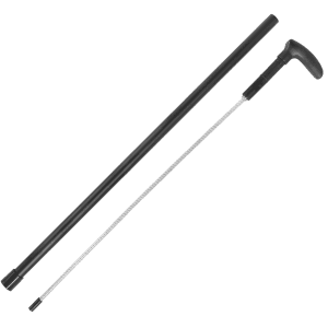 Cold Steel Cable Whip Self-Defense Walking Cane Black Carbon with Zinc Plating