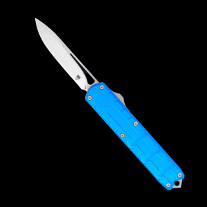 CobraTec Knives Enforcer Dual-Action OTF Automatic - 3.25 Plain Edge (Blue Handle)