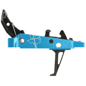 CMC Flat Trigger 3lb Blue for AR15/AR10 Black Housing