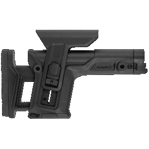 FAB Defense FXRAPS RAPS Rapid Adjustment Precision Stock Integrated CheekRest Adjustable LOP Ambidextrous 1Latch System Black Polymer