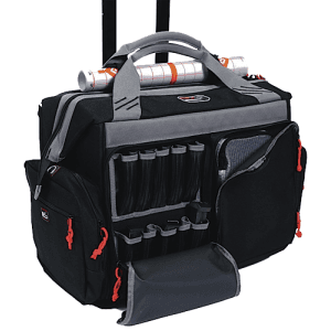 GPS Bags Black Canvas Range Bag - Holds 4 Handguns  Lockable and Airline Approved with Internal Organization System 2215RB