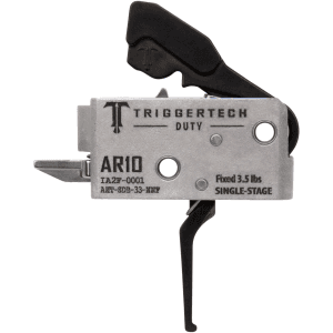 TriggerTech Duty Stainless Steel AR10 Flat Trigger 3.5 lbs