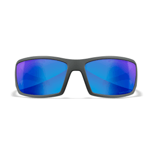 Wiley X Twisted Sunglasses ML Blue Mirror Polycarbonate Matte Gray Frame