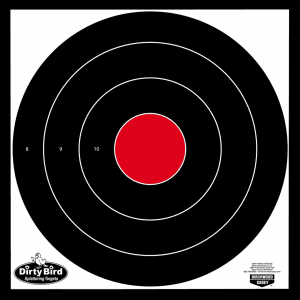 Birchwood Casey Dirty Bird 17.25 Bullseye Targets  100 Pack (Black/White)