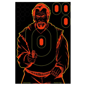 Birchwood Casey Shoot-N-C Reactive Bad Guy Silhouette Targets  100 Pack (Black/Red)
