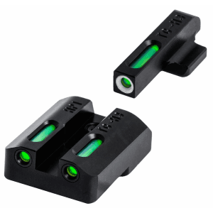 TruGlo TFX Handgun Sight Set for CZ P10 Black Tritium Fiber Optic
