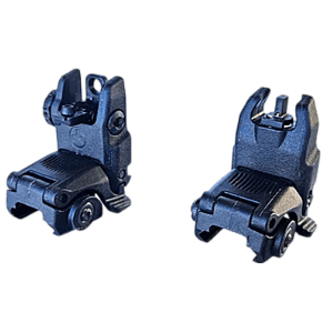 Tritium Post Picatinny Rail Folding AR Backup Sight Set by HiViz