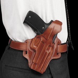 Galco Fletch Smooth Tan Leather Revolver Belt Holster for Ruger SP101 FL118