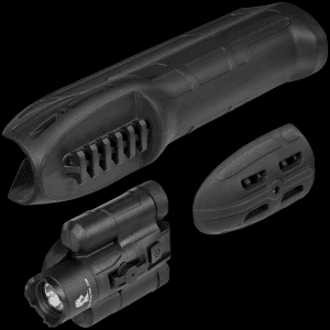 ADAPTIVE TACTICAL AT02901 EX Performance Forend with 300 Lumen Flashlight Black Polymer Concealed 2 Picatinny Fits Most Mossberg 500590Maverick 88