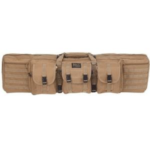 Bulldog Cases Tan Nylon Lockable Tactical Rifle Case with Padding for 2 Rifles BDT6043T