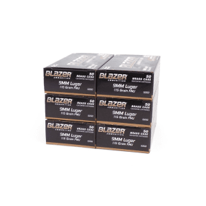Blazer Brass 9mm 115 Gr FMJ (Range Bundle)