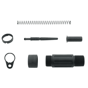 TacFire MAR139C Short Buffer Tube System Black Anodized Aluminum with QD End Plate for AR Pistol Platform