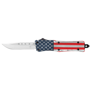 CobraTec CTK1 American Flag OTF Knife D2 Steel Blade