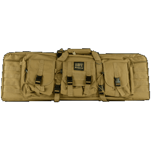Bulldog Tactical Nylon Tan Rifle Case - Heavy Duty Zipper - Lockable - 13 L x 37 W x 4 D BDT6037T