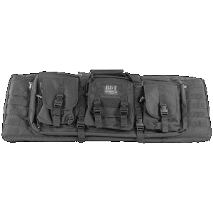 Bulldog Black Tactical Rifle Case with Heavy Duty Zipper - Holds 2 Rifles BDT6037B