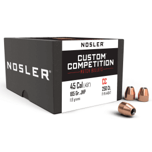 Nosler Custom Competition 45 Caliber 185gr JHP 250 Box