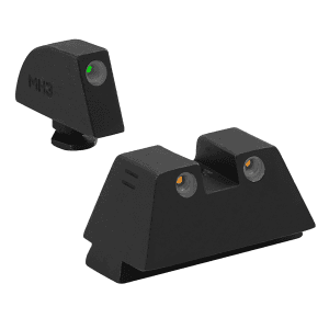 MEPRO USA Tru-Dot Glock Sights Green/Orange Tritium Steel