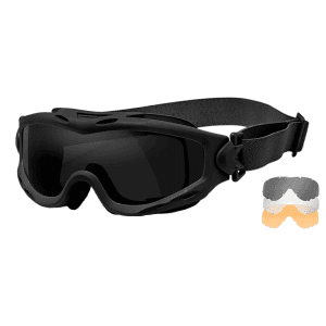 Wiley X Spear Goggles Smoke Gray/Clear/Light Rust Matte Black Frame