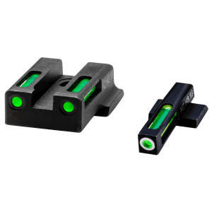 HiViz LiteWave H3 Sight Set for SW 9EZ Green Tritium White Outline