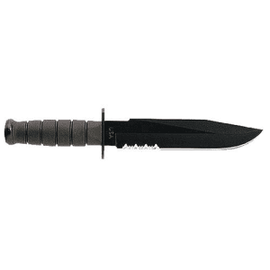 KA-BAR 8 Partially Serrated Edge Survival Knife (Black)