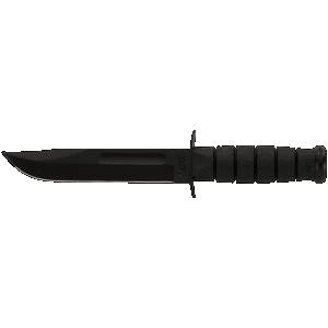 KA-BAR 7 Full-Size Plain Edge Survival Knife (Black)