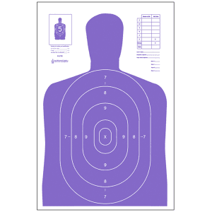 Action Target B27EPR100 Qualification High Visibility Fluorescent Silhouette Paper 23 x 35 Fluorescent PurpleWhite 100 Per Box