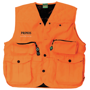 Primos GunHunters Vest Medium Blaze Orange with Compass LED Light