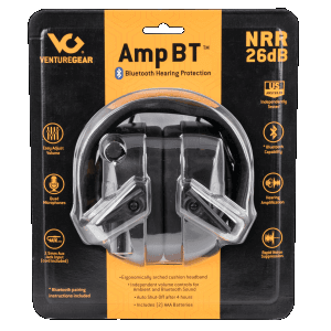 Pyramex Venture Gear AMP Muff 26 dB Black 1 Pair