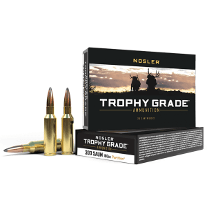 Nosler Trophy Grade 300 Rem SAUM 180 Gr Nosler Spitzer Partition (Box)