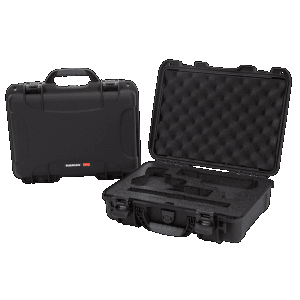 NANUK (PLASTICASE INC) Black Polymer Handgun Case: Airline Approved  Latched Hardware  Closed-Cell Foam Padding 910CLASG1