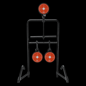 Champion Targets 3-Target Steel Reset Gong Targets (Black/Orange)