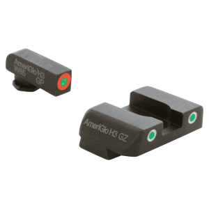 AmeriGlo Custom Classic Glock Sight Set Green Orange Outline