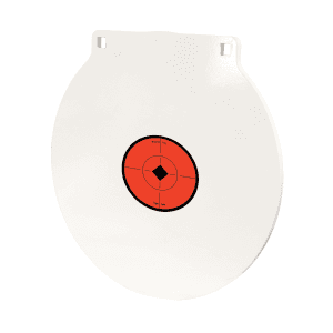Birchwood Casey 15 Round Plate Target  1/2 Steel (White/Orange)