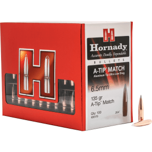 Hornady 6.5mm 135gr A-Tip Match Target Projectiles 100ct